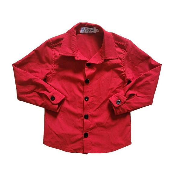 Bella & Omi Red Button-up Shirt - Picture 1 of 5
